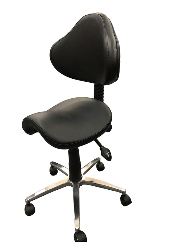 Harmony Saddle Stool with Back Rest